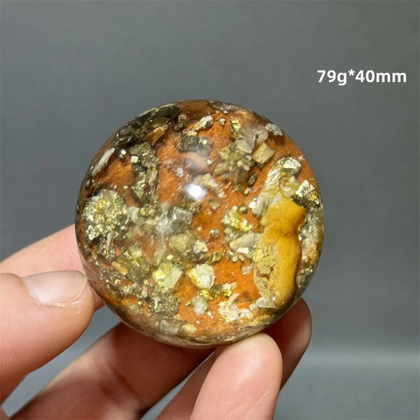 Yellow Chalcopyrite Crystal Ball-ToShay.org