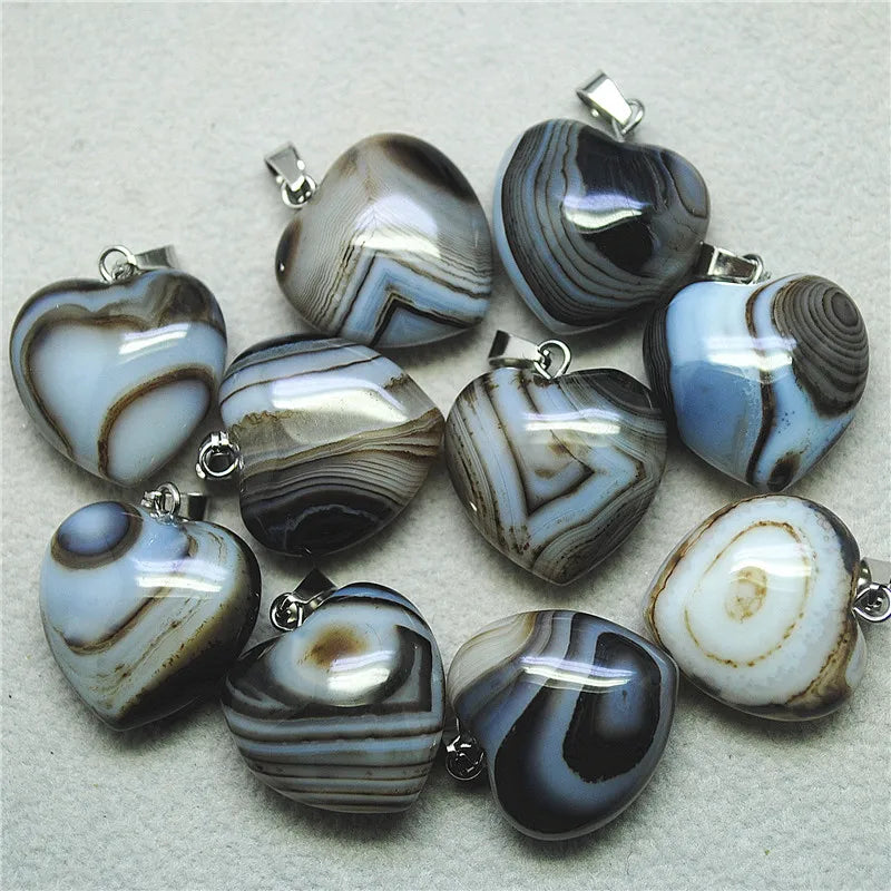 Black Onyx Heart Pendants-ToShay.org