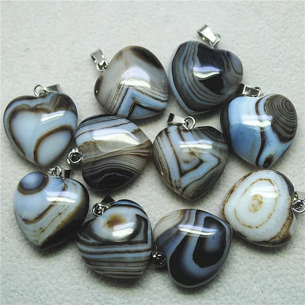 Black Onyx Heart Pendants-ToShay.org