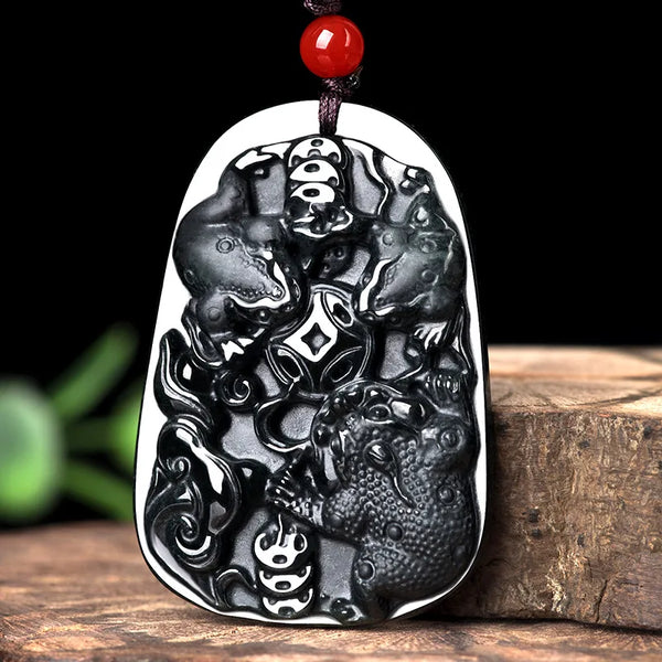 Black Jade Toad Pendant-ToShay.org