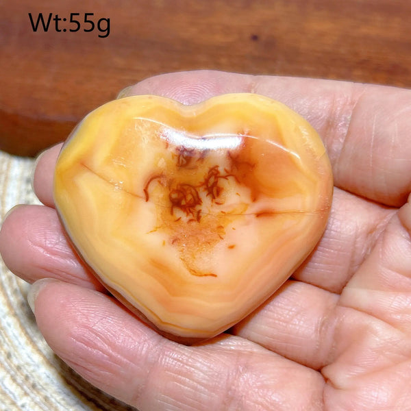 Orange Carnelian Druzy Heart-ToShay.org