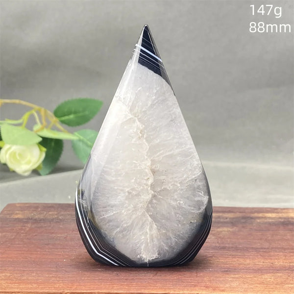 Black Striped Agate Flame-ToShay.org
