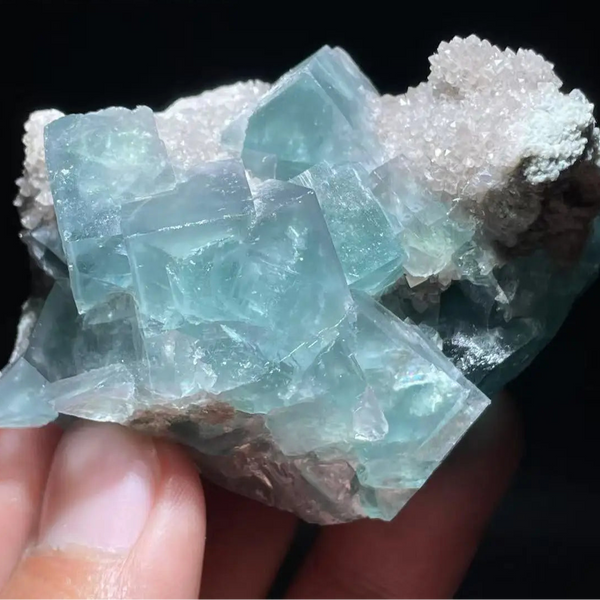 Blue Fluorite Cube Crystal-ToShay.org
