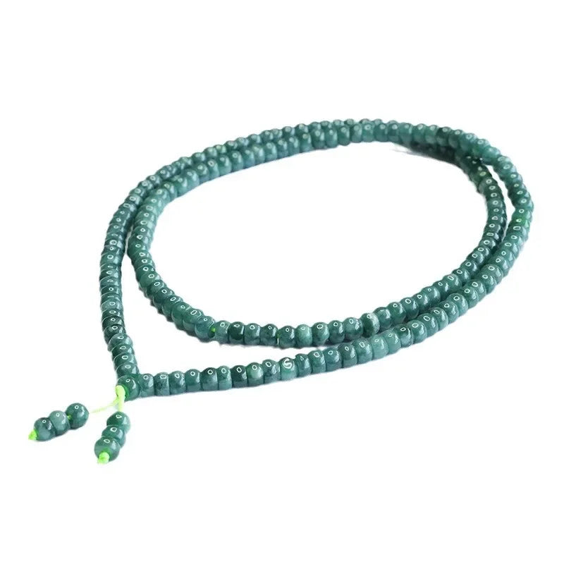 Green Emerald Stone Mala-ToShay.org