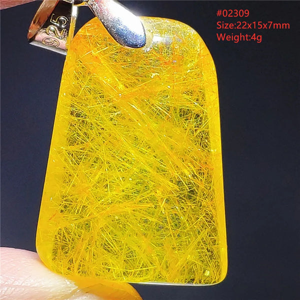 Gold Rutilated Quartz Pendant-ToShay.org