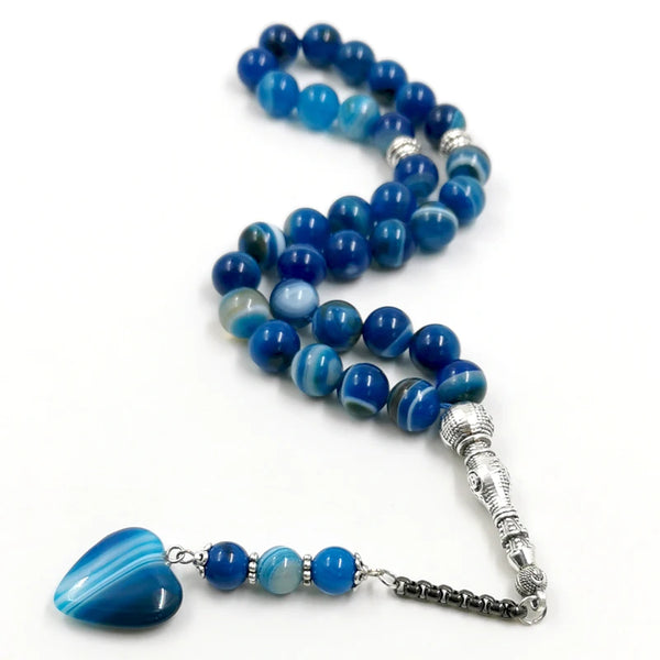 Blue Agate Prayer Beads-ToShay.org