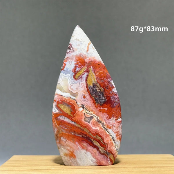 Red Lace Agate Torch-ToShay.org
