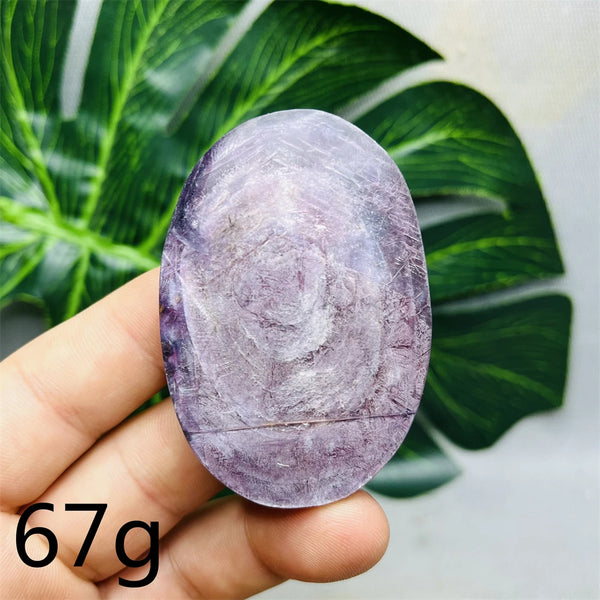Purple Mica Crystal Palm Stone-ToShay.org