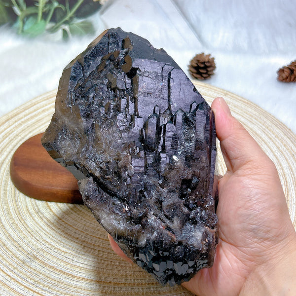 Black Quartz Skeletal Cluster-ToShay.org