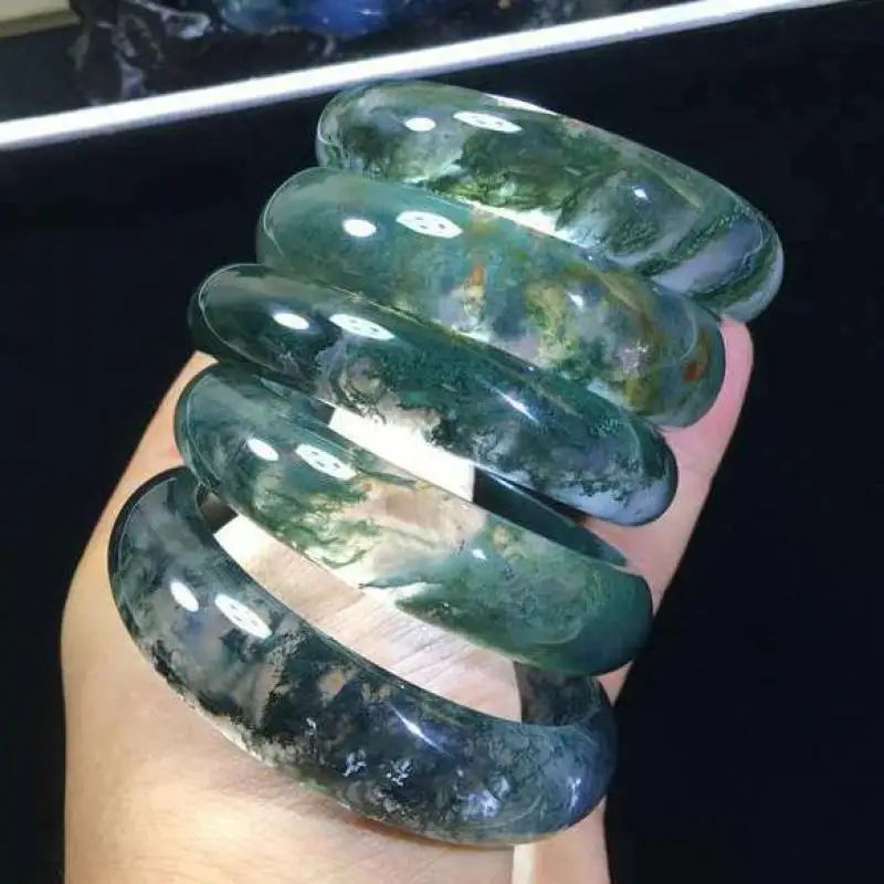 Green Aquatic Agate Bangle-ToShay.org