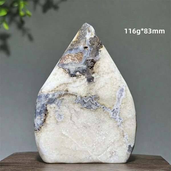 Blue Cherry Agate Torch-ToShay.org