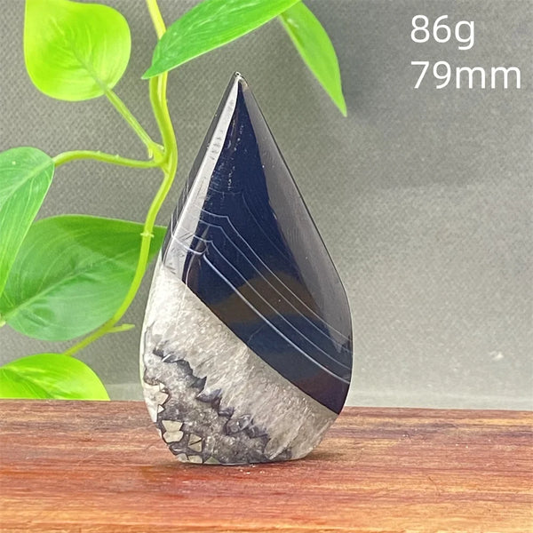 Black Striped Agate Flame-ToShay.org