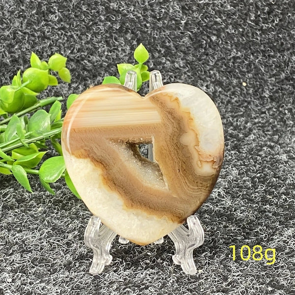 Red Agate Geode Heart-ToShay.org