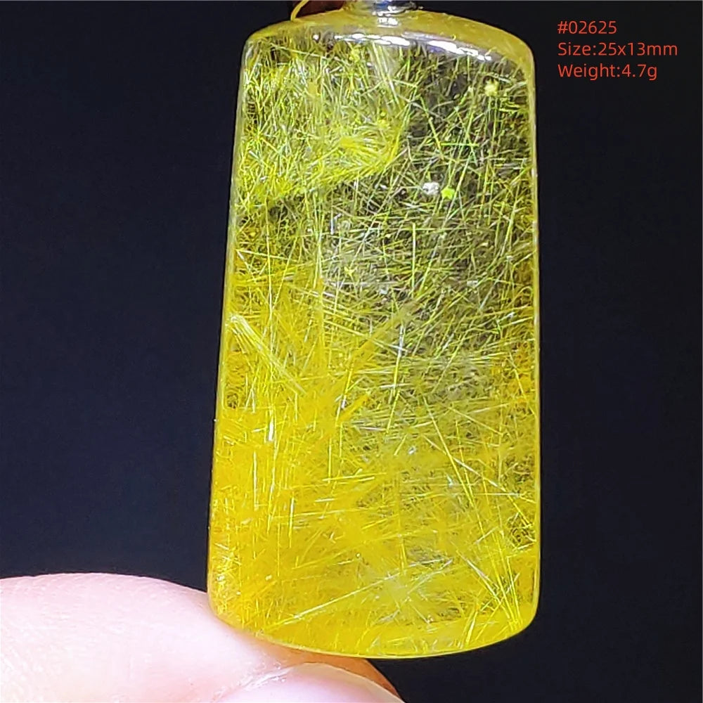 Gold Rutilated Quartz Pendant-ToShay.org
