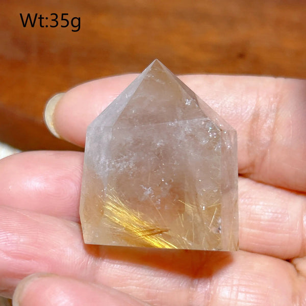 Gold Rutilated Crystal Point-ToShay.org