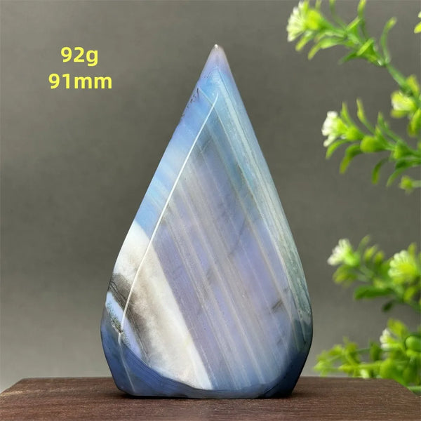 Blue Agate Geode Torch-ToShay.org