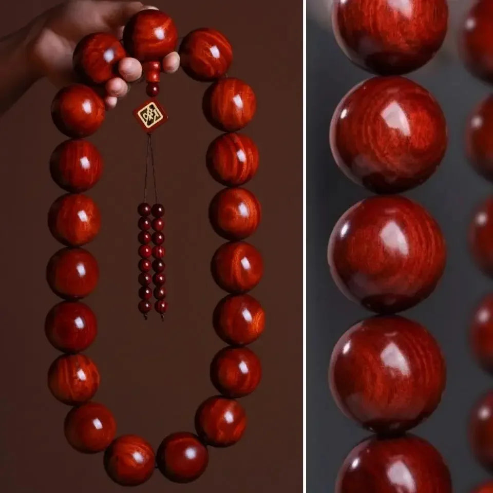 Red Sandalwood Buddha Beads-ToShay.org