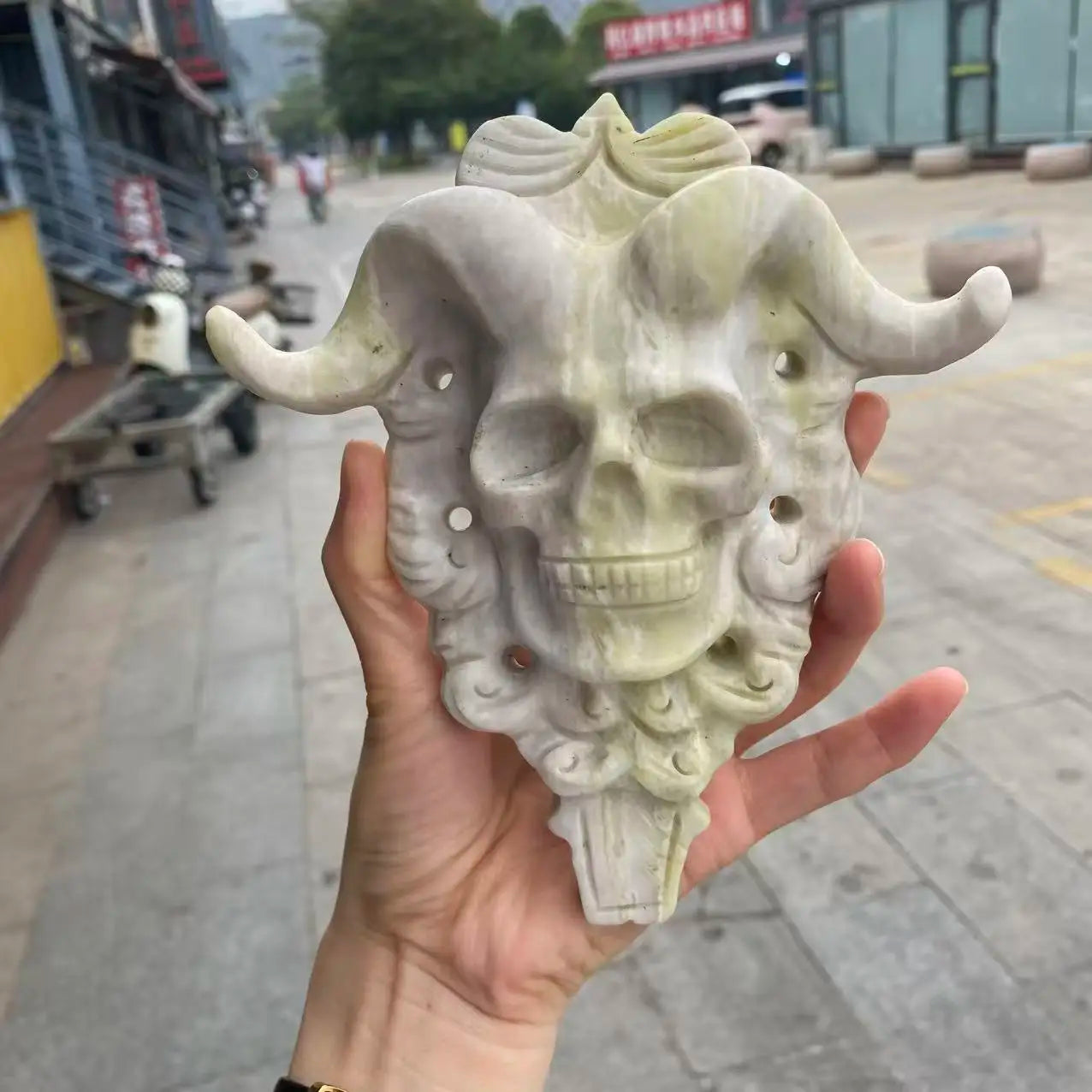 Green Tree Jade Skull-ToShay.org