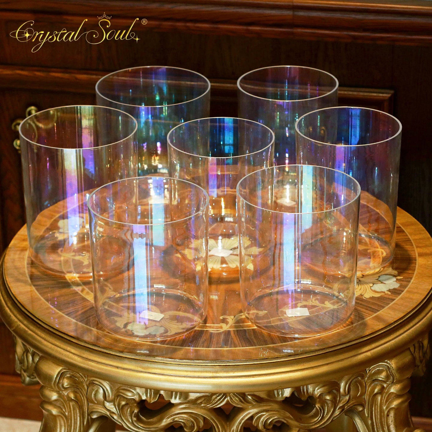 Clear Aurora Singing Bowls-ToShay.org