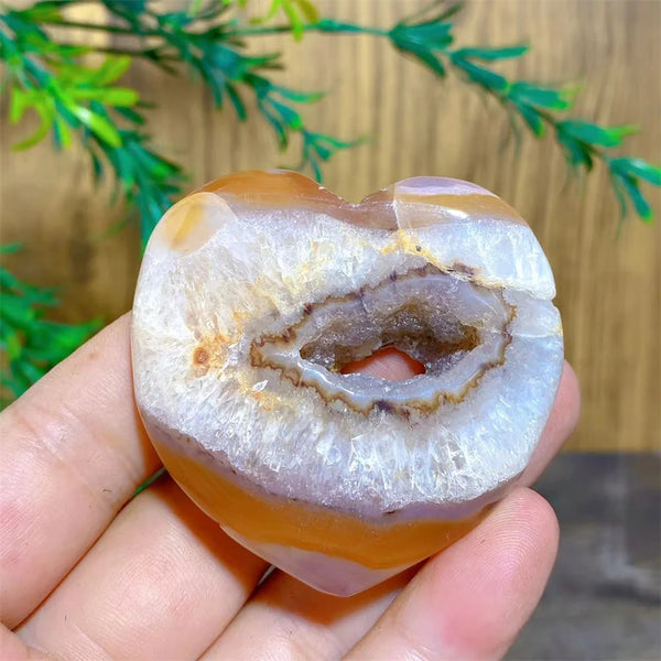 Red Agate Geode Heart-ToShay.org