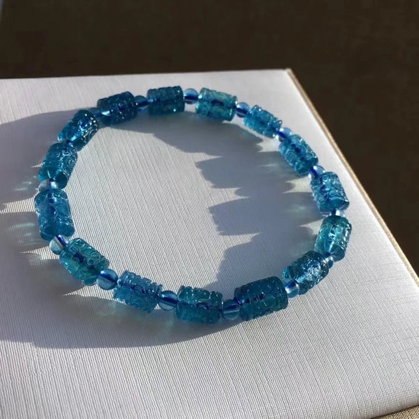 Blue Aquamarine Bracelet-ToShay.org