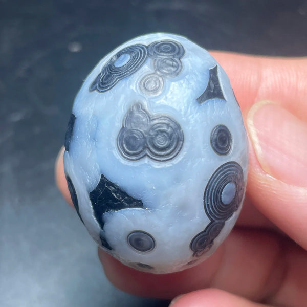 Blue Agate Eye Stone-ToShay.org