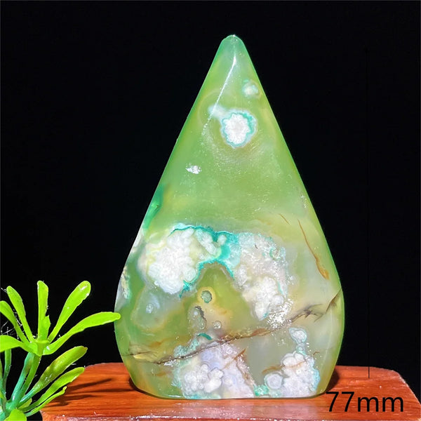 Green Flower Agate Flame-ToShay.org