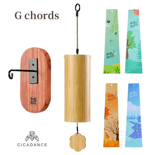 Bamboo Chord Wind Chimes-ToShay.org