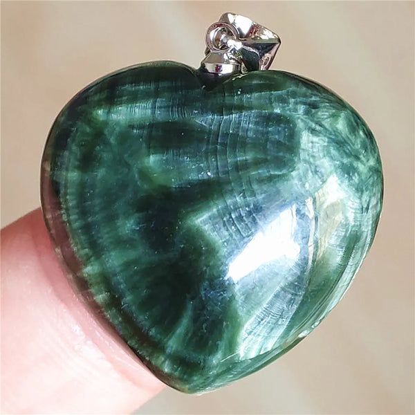 Green Seraphinite Pendant-ToShay.org