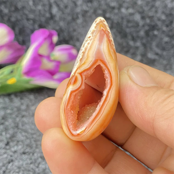 Red Agate Geode Crystal Egg-ToShay.org
