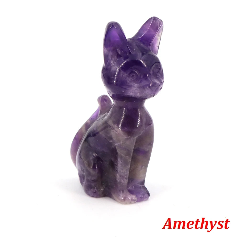Mixed Crystal Cat Statues-ToShay.org