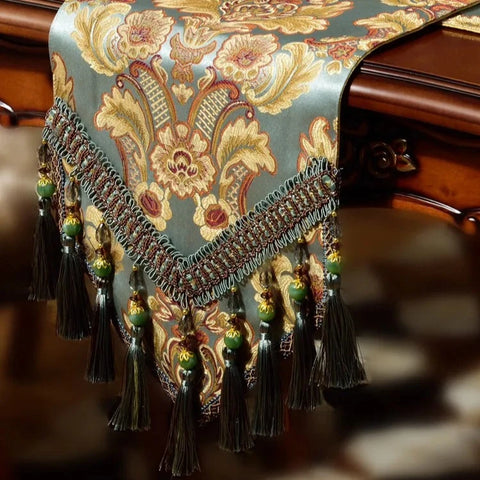 Jacquard Tassel Table Runners-ToShay.org