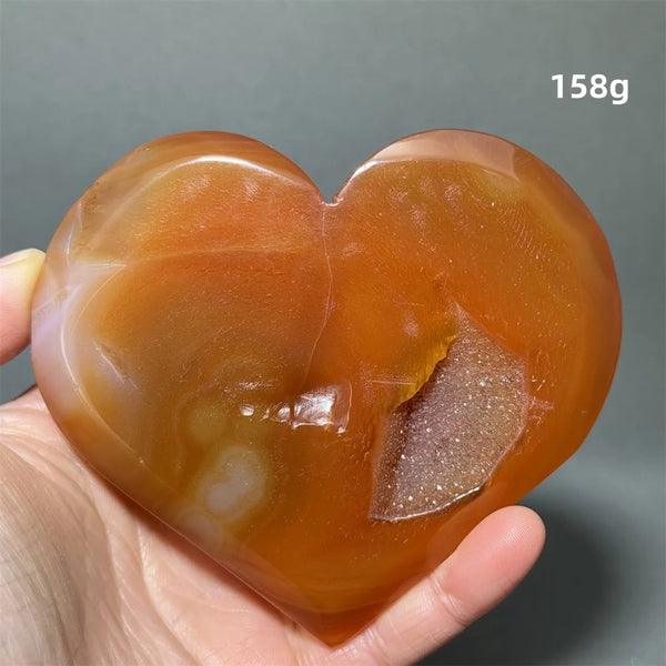 Red Agate Geode Heart-ToShay.org