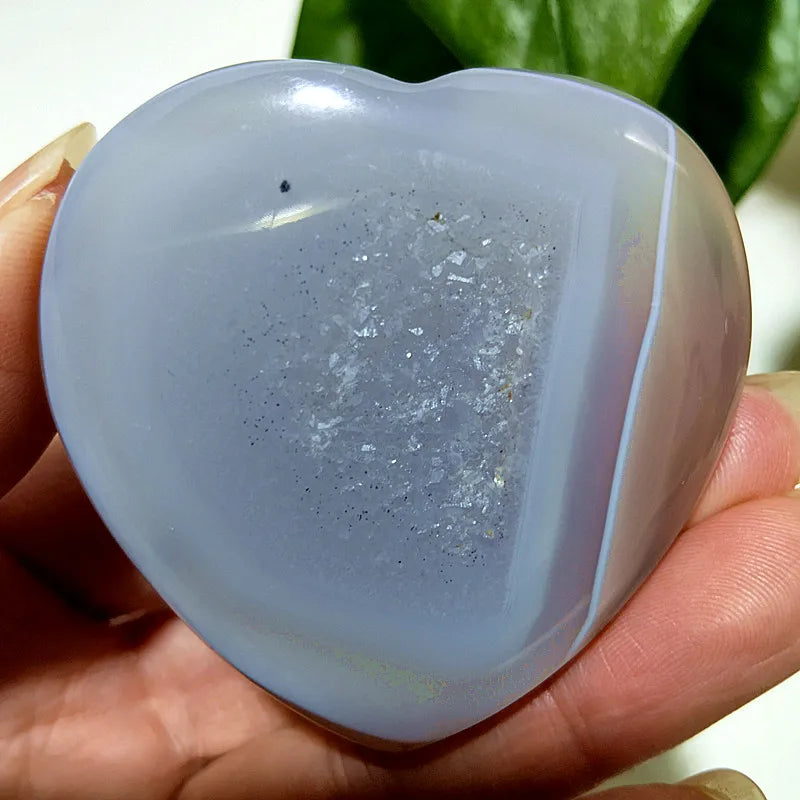 Grey Drusy Agate Heart-ToShay.org