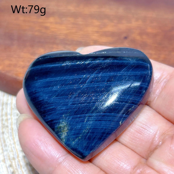 Blue Flash Tiger Eye Heart-ToShay.org