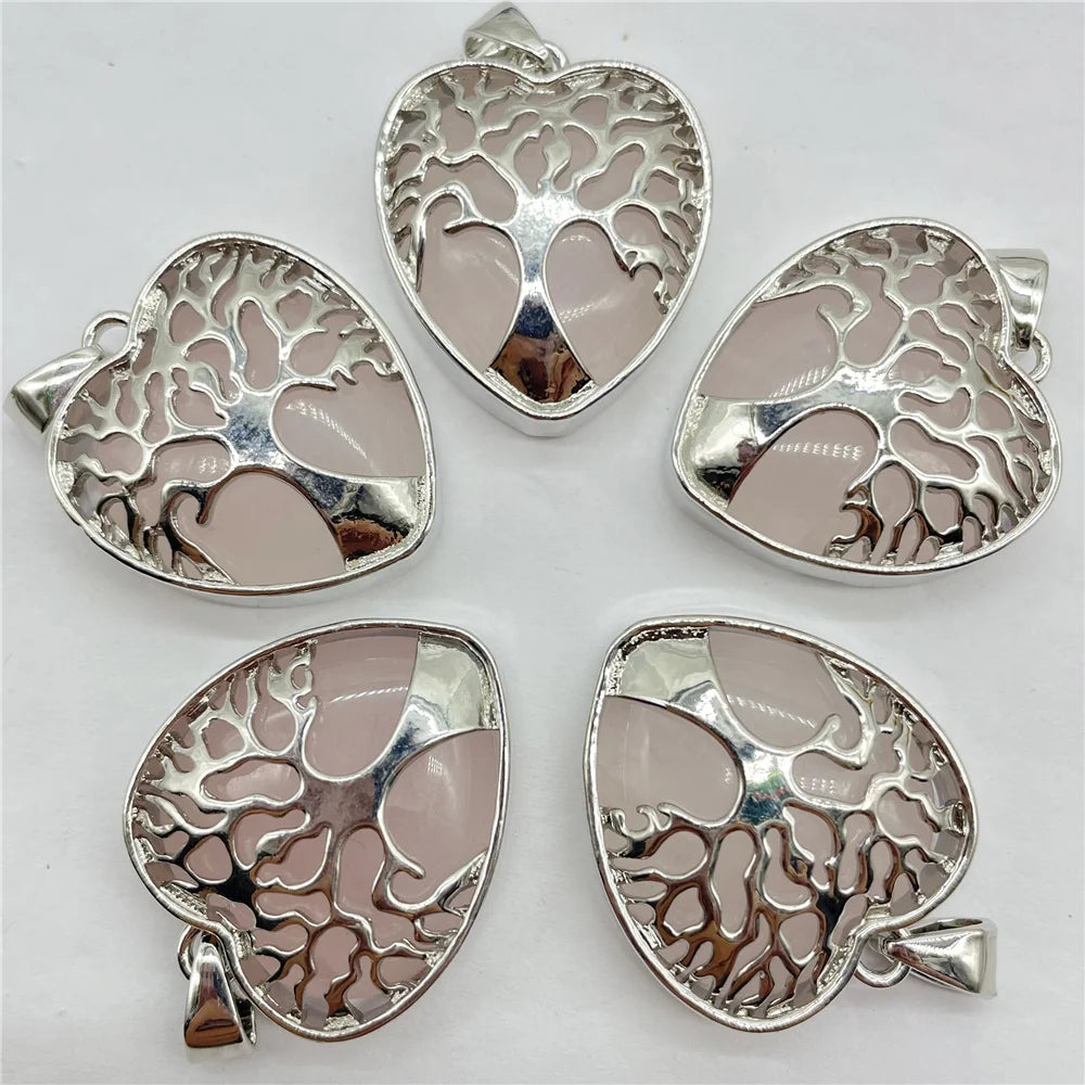 Mixed Crystal Quartz Tree Pendants-ToShay.org