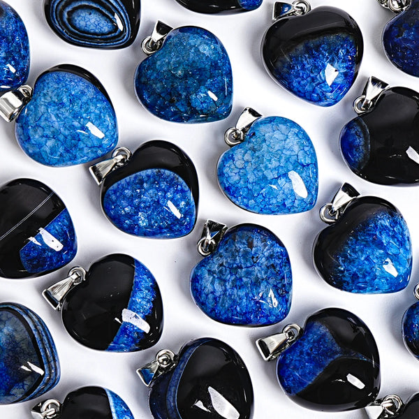 Blue Black Agate Heart-ToShay.org