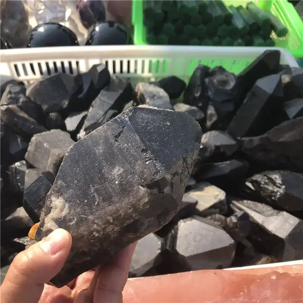 Black Smoky Raw Quartz-ToShay.org