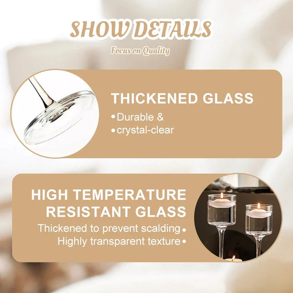 Clear Glass Candle Holders-ToShay.org