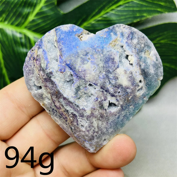 Purple Sphalerite Geode Heart-ToShay.org