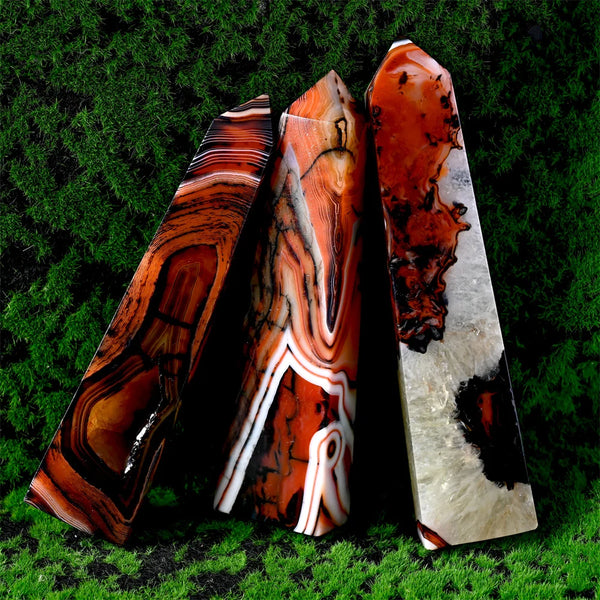 Red Black Agate Tower-ToShay.org