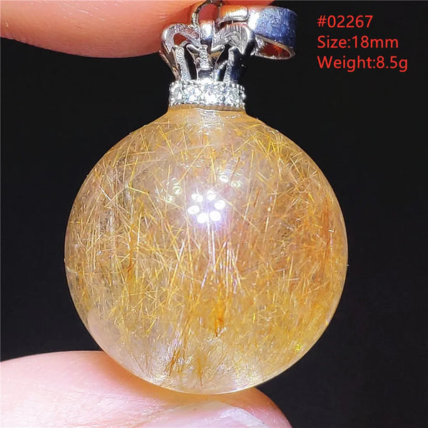 Gold Rutilated Quartz Pendant-ToShay.org