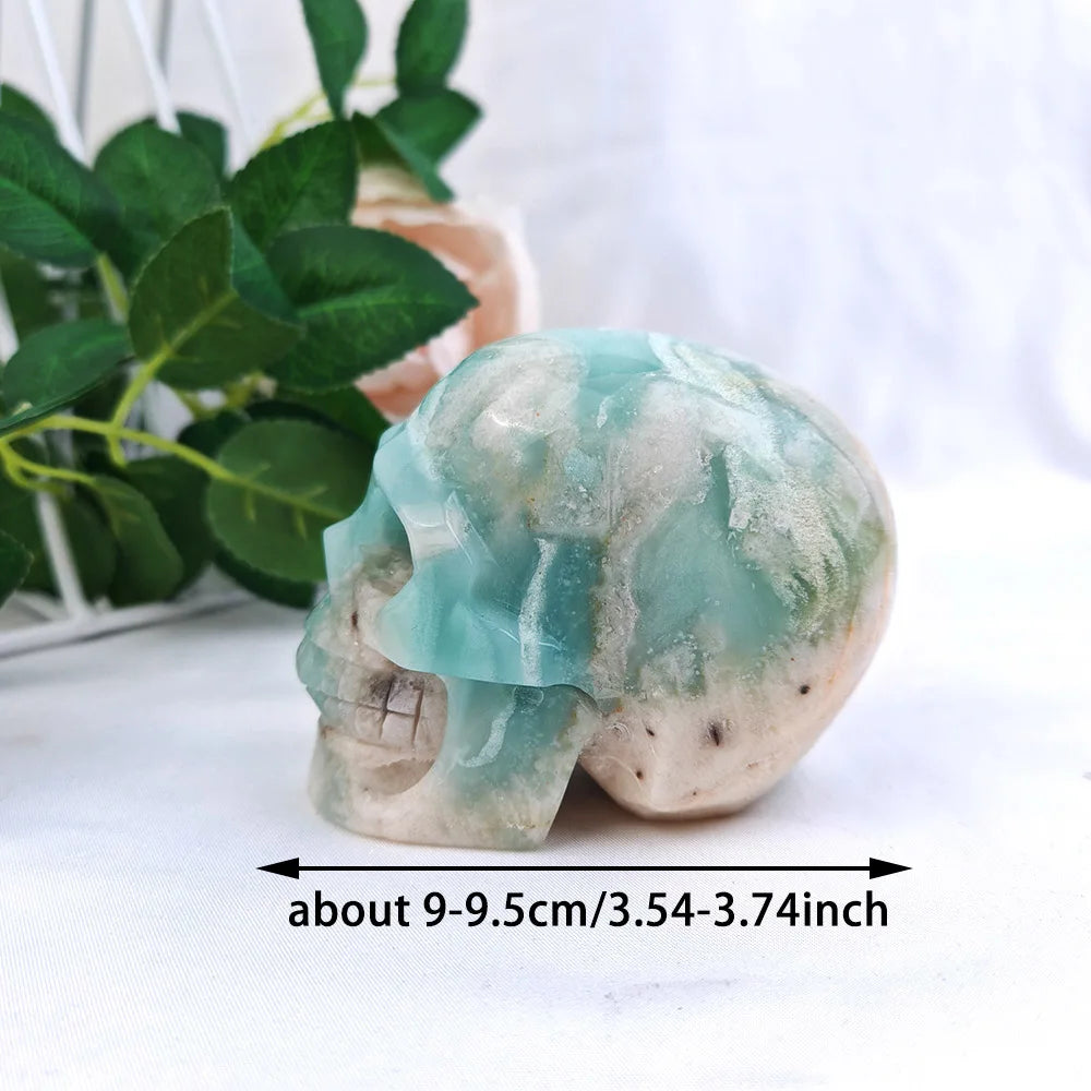Blue Amazonite Crystal Skull-ToShay.org