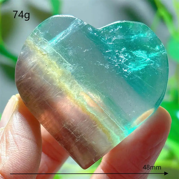 Rainbow Fluorite Heart-ToShay.org