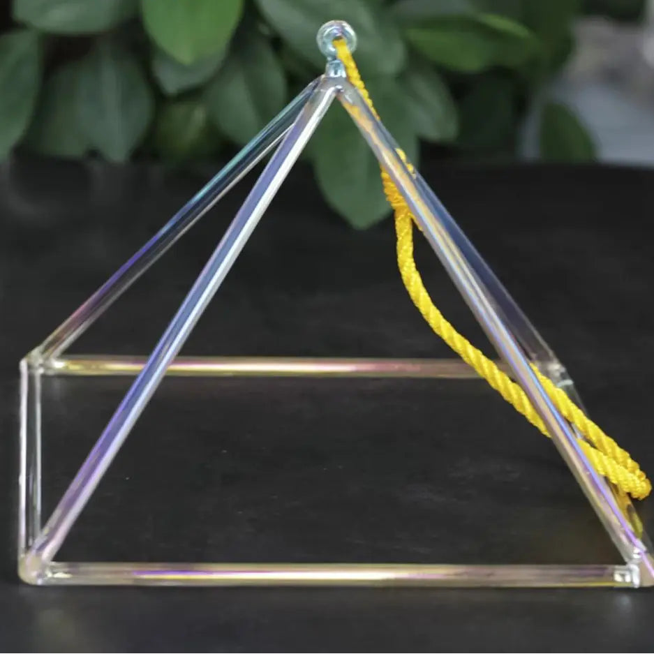 Clear Crystal Singing Pyramid-ToShay.org