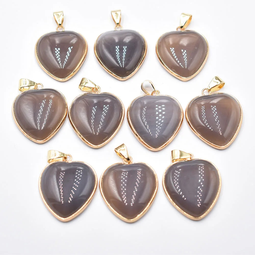 Mixed Crystal Heart Pendants-ToShay.org