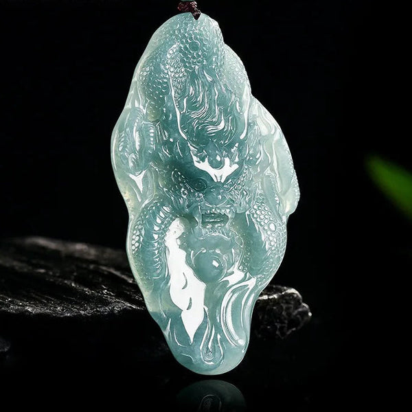 Green Jade Dragon Pendant-ToShay.org