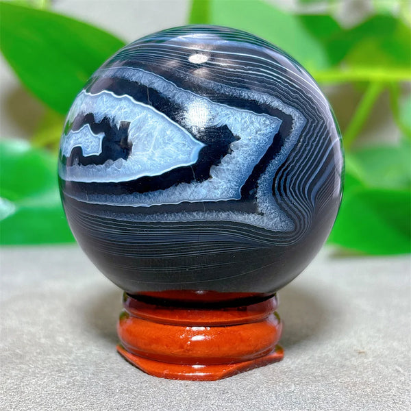 Black Silk Agate Ball-ToShay.org