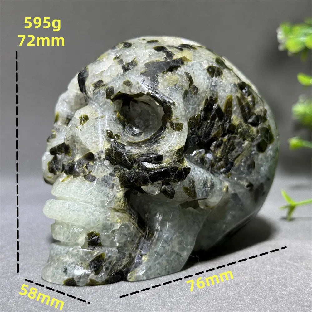 Green Grape Agate Skull-ToShay.org