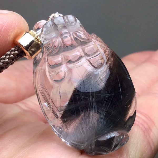 Black Rutilated Quartz Pendant-ToShay.org